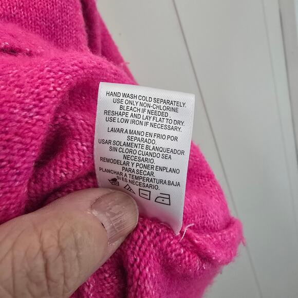 Vince Camuto Pink V-Neck Sweater Pullover Stretch Lightweight Size L - Picture 7 of 10